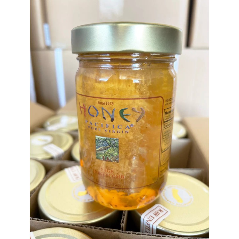 Pacifica Honey Pure virgin Sage 16oz Honeycomb Since 1978 California