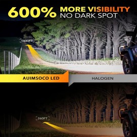 AUIMSOCO LED Headflight For Can-Am Defender HD5 HD8 HD10 Combo Bulbs H11+H11 Light Kit 4x