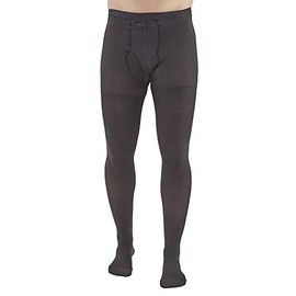 Ames Walker AW Style 234 Men's 20-30mmHg Firm Compression Closed Toe Fly Front Leotard Black XLarge