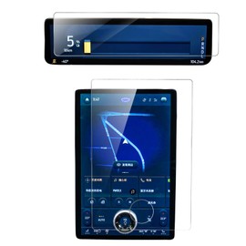 Carwiner 2PCS Screen Protector Compatible with 2021-2025 Mustang Mach-E, 15.5 Inch Navigation + 10.2 Inch Dashboard Set, Center Control Tempered Glass Accessories