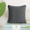 PiccoCasa Velvet Pillow Covers, 1PCS Pom Pom Christmas Throw Pillow