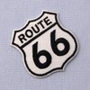 Route 66 Highway Road Sign Embroidered Badge Iron on or