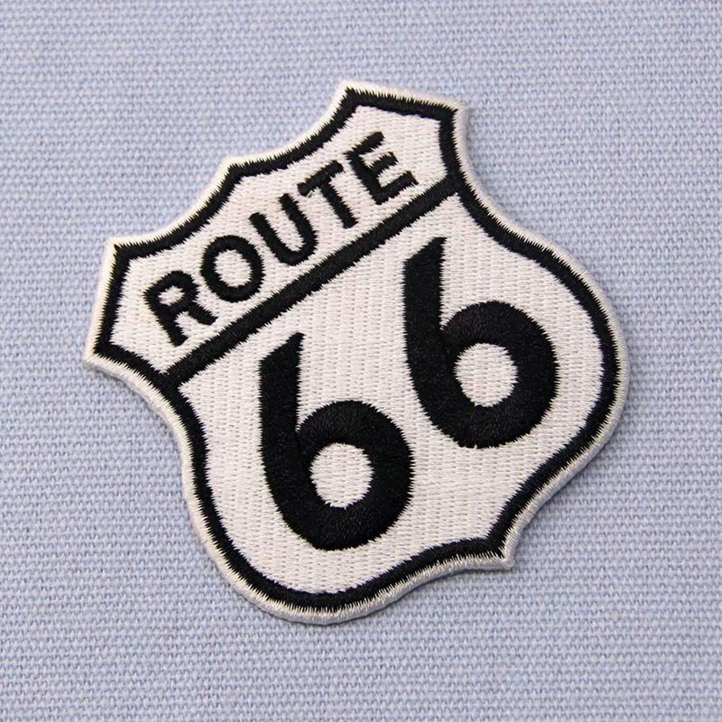 Route 66 Highway Road Sign Embroidered Badge Iron on or