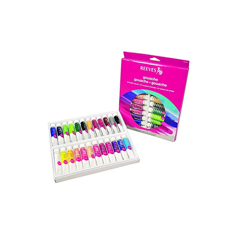 Reeves Gouache Colour Tube Set, 10 ml - 24 Pack
