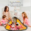 CreativeQT SlideAway Toy Storage Organizer & Play Mat for Kids,