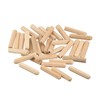 sourcing map Wooden Dowel Pins 36pcs 4x20mm(5/32"x3/4") Fluted Beveled Ends