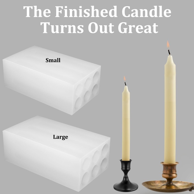 6-Cavity Long Cylinder Mold for Candle Making, 6 Holes Cylinder