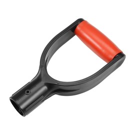 Heyiarbeit Shovel D Grip Handle, 1-1/4" Inner Diameter 32mm PVC Spade Snow Shovel Replacement Handle Garden Accessories for Digging Raking Tool Red-Black