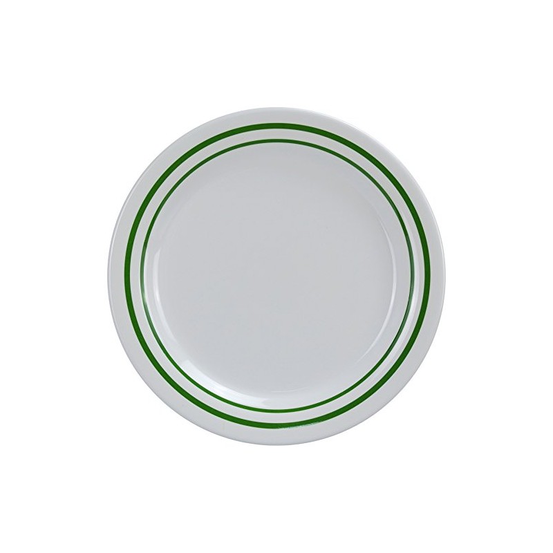 Yanco PT-106 Pine Tree Round Bread Plate, 6.25" Diameter, Melamine,
