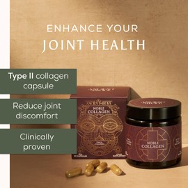 Ancient + Brave Noble Collagen Capsules - Type II Collagen with Boswellia Serrata, Vitamin C & Manganese - Gluten-Free, Soy-Free - Joint, Bone & Ligament Support - 30 Capsules/Servings