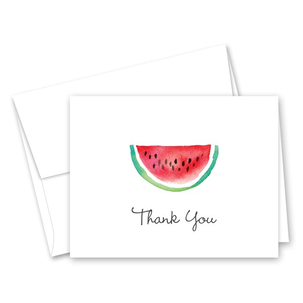 InvitationHouse Watermelon Thank You Cards and Envelopes - set of 12