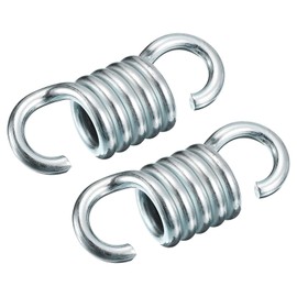 sourcing map 1543 Lbs Capacity Hammock Chair Spring Porch Swing Springs, 4.44 Inch Galvanized Iron Swing Extension Springs for Swing Hammock Hanging Chair Sandbags, Silver, Pack of 2