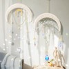 Weldomcor Window Crystal Suncatcher Hanging, Moon Suncatcher Dream Catcher Rainbow
