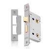 XFORT® Satin Chrome Bathroom Lock 75mm for Internal Wooden Doors,
