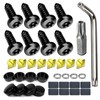 BGGTMO Black License Plate Screws- Stainless Steel Plate Mounting Hardware