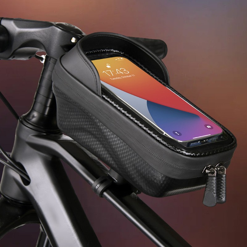 Bike Front Frame Bag Waterproof Shock Absorbing Touch Screen Phone