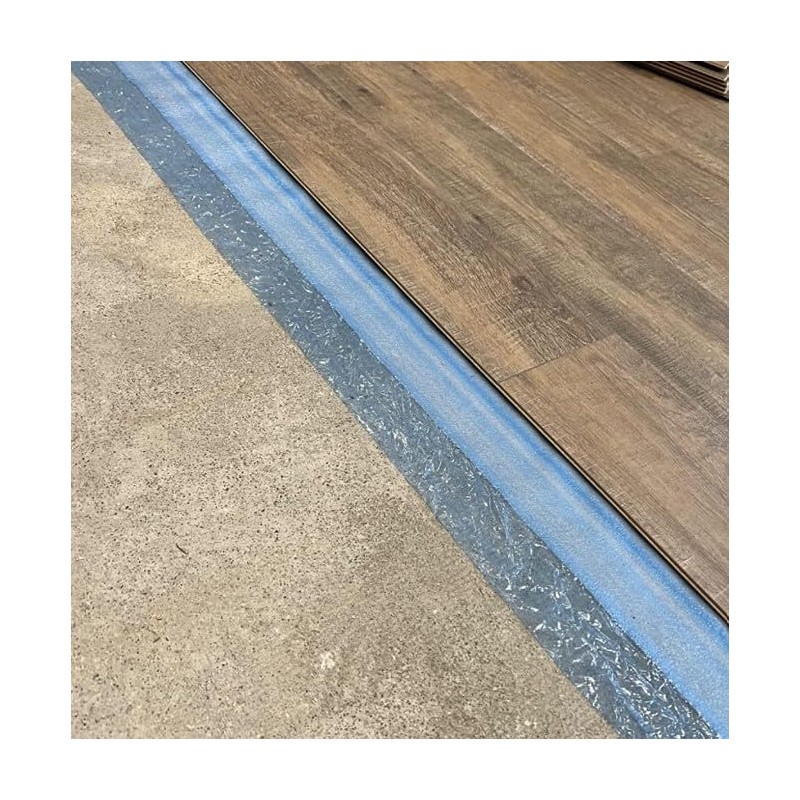 3in1 Vapor Barrier Flooring Underlayment w/Overlap and pre-Attached Tape Strip