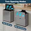 Stainless Steel Hanging Trash Can with Lid and Inner Bucket,