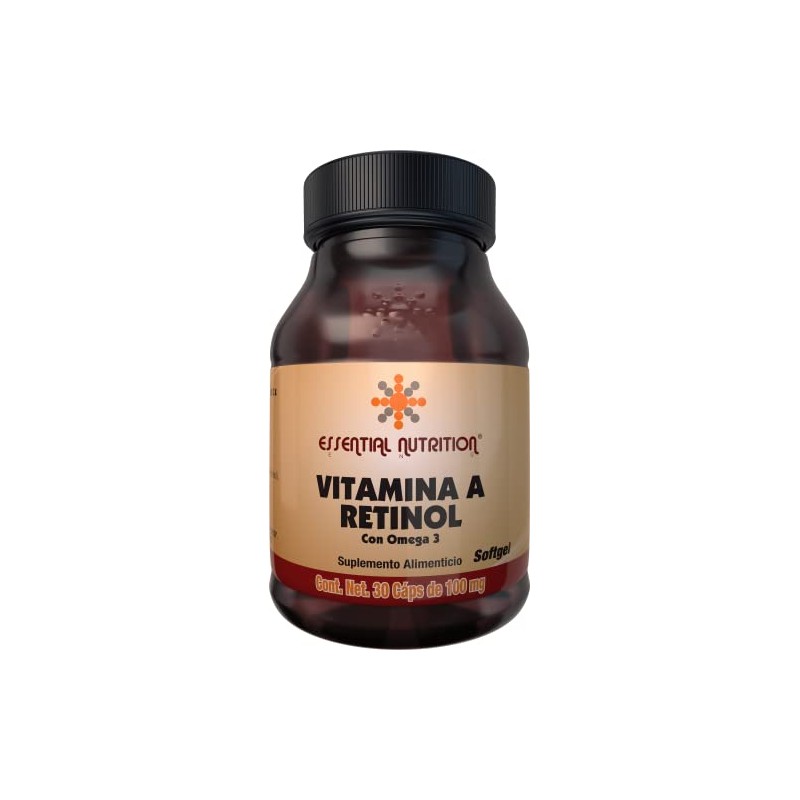 Essential Nutrition, Vitamina A Retinol - 30 Cápsulas De 100