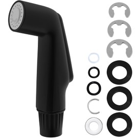 Hygie Rinse Kitchen Sink Side Sprayer Head Replacement Universal Sink Spray Attachment Compatible with Delta, Moen, Kohler and Other OEM Brand, Pull Out Kitchen Sink Faucet Sprayers Head - Matteblack