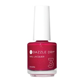 Dazzle Dry Nail Lacquer (Step 3) - Tiger Lily - A bright strawberry pink with blue-to-gold shimmer. Full coverage shimmer. (0.5 fl oz)