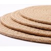 Jute Woven Placemats, Set of 4 Round Braided Tablemats Natural