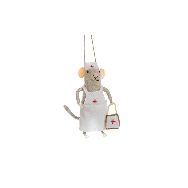 Sass & Belle Nurse Mouse Felt Decoration