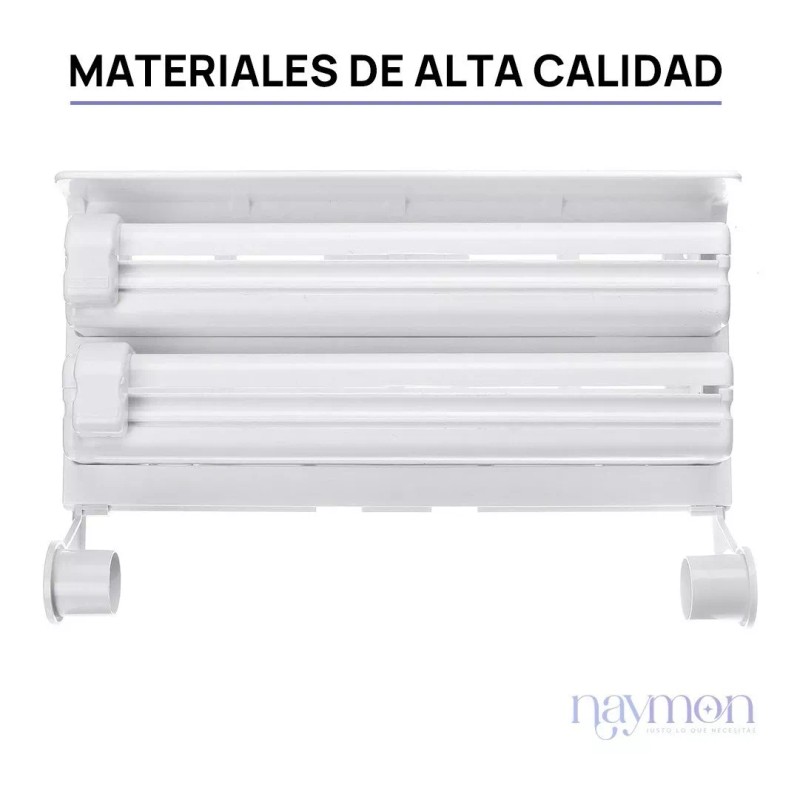 Naymon Dispensador 3 En 1 Porta Toalla Papel Aluminio Playo