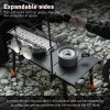 NOVSIGHT Portable Camping Table Adjust Height Folding BBQ Roll Up