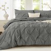 Sasttie Queen Comforter Set, 7-Piece Bed in a Bag, Pintuck