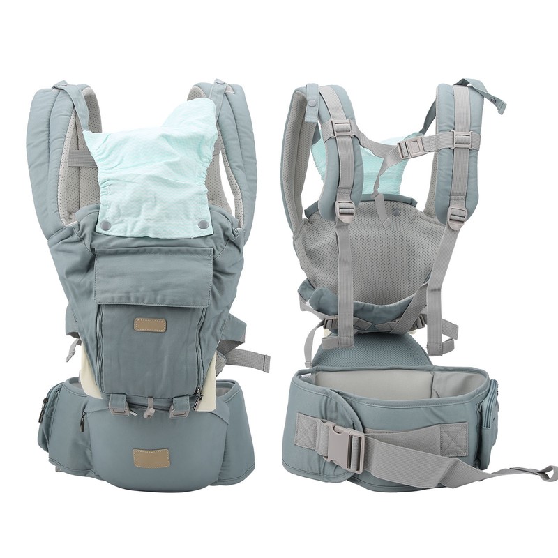 Adjustable Baby Carrier Breathable Newborns Toddlers Ergonomic Thickening HipseatCyan