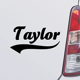 Custom Brother - Taylor Name Black Color Car Laptop Wall Bumper Decal Sticker, DesP71