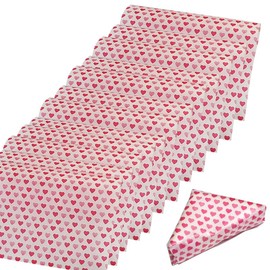 100 Sheets Food Grade Wrap Paper, BetterJonny Heart Baking Wrapping Paper Deli Wax Sheets Wrap Paper Food Basket Liners Sandwich Paper Greaseproof for Kitchen Home Holiday Party Decor (21.5 x 25cm)