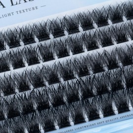 Lashes Cluster, 60 Pcs Mix Individual Lashes Cluster D Curl 10-16 mm Length, DIY Eyelash Extension Reusable Soft Natural False Lashes Fluffy Cluster Eyelash (B)