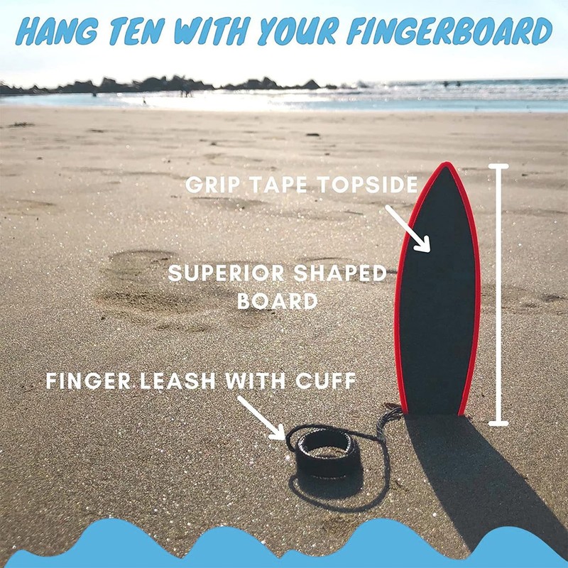 Pack of 5 Finger Surfboard, Finger Skateboard, Finger Skateboard, Mini