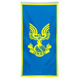 Aihccy Inspired UNSC Banner Flag Game Banner Man Cave Bed Room Home Office Party Decor 20x40 Inch (Blue)