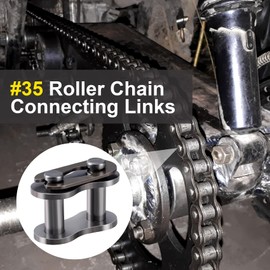 Deozu 10pcs #35 Chain, 35 Chain Master Link, Alloy Bike Chain Link, Heavy Duty Master Link Connector for Bike, Bicycle, Mini Karting, Go Kart Cart, Scooter - #35