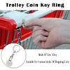 PlandleLee Metal Shopping Trolley Tool, Removable Shopping Trolley Key Chain,