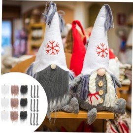 KOMBIUDA 1 Set DIY Gnome Beard Making Materials Gnome Doll Supplies for Crafting Decor for Christmas Parties Home Decoration