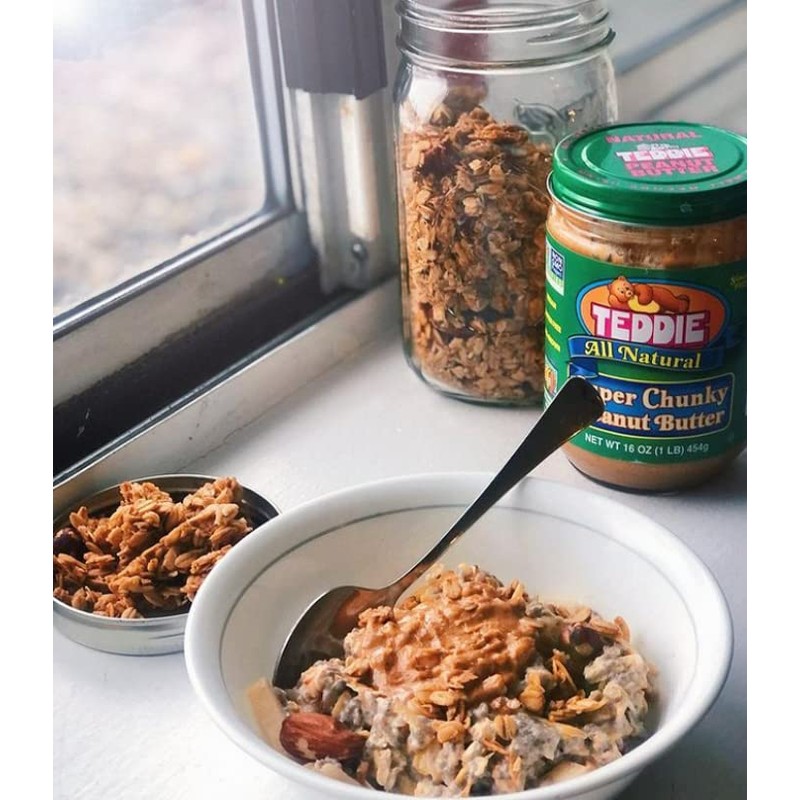 Teddie All Natural Smooth Peanut Butter, Gluten Free & Vegan,