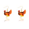 Thanksgiving Turkey Earrings for Women Fall Maple Leaf Chicken Earrings