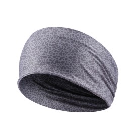 Unbranded Sweatband Moisture Wicking Bandana Headband HairBand Running Sport Gym Men Women - Gray