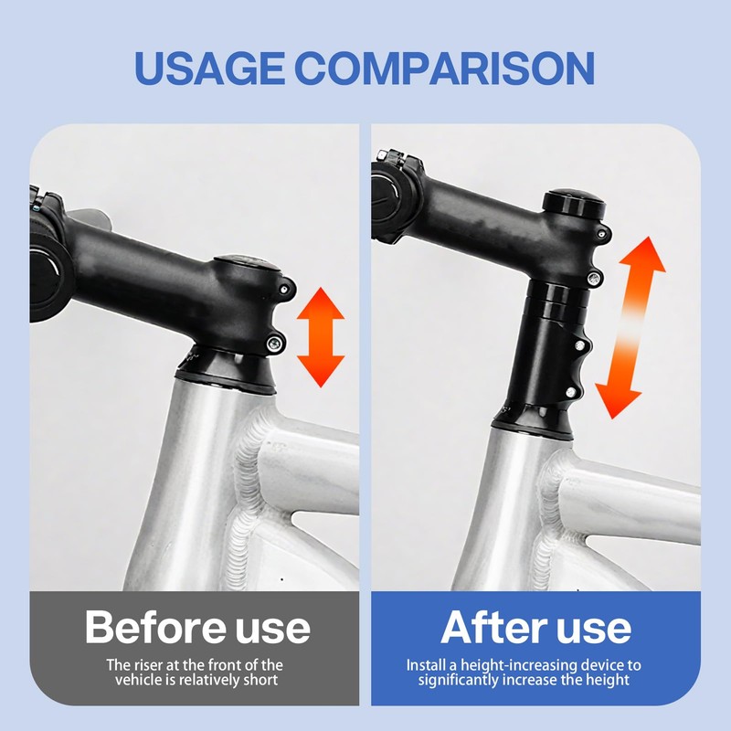 Bike Stem Riser Handlebar Extender 120mm,Aluminium Alloy Bicycle Fork Stem