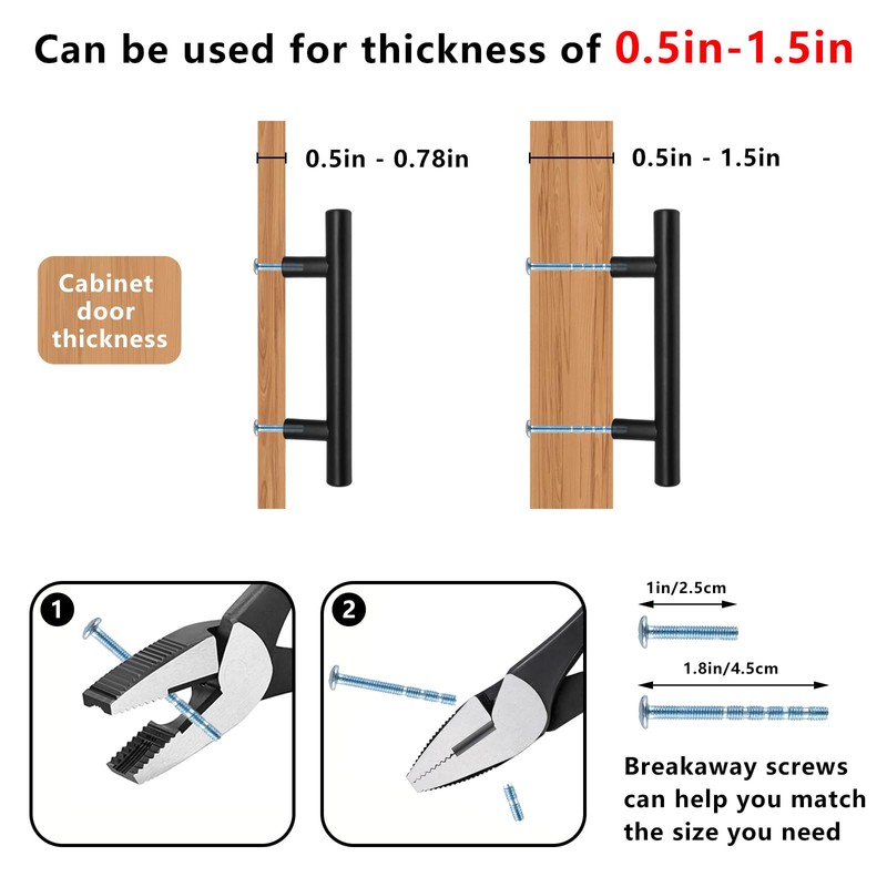 Abtopia 10 Pack Black Cabinet Knobs Dresser Knobs, Matte Black