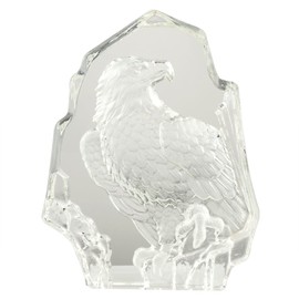 Modaier Crystal Eagle Statue Exquisite Crystal Eagle Figurine,Crystal Stand Eagle Gift Glass Animal Decor,Collectible Sculpture for Office, Home and Garden