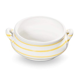 GMUNDNER KERAMIK Soup Bowl Capacity 0.37 Litres Flamed Yellow Crockery Handmade in Austria