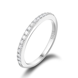 925 Silver Rings For Women Sterling Moissanite Ladies Ring Set For Wedding Jewellery Box Christmas Gifts For Her Girlfriend Birthday Present Size 8