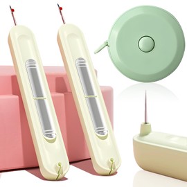 CKLJTL 2 in 1 Needle Threader Seam Ripper 2-in-1 Needle Threader & Seam Ripper Tool 2 in 1 Needle Threader Seam Ripper 2024 Needle Threader Seam Ripper Sewing Supplies (Green)