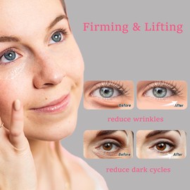 ANGEL SILK Electric Massage Eye Cream Firming and Anti-Wrinkle Dark Circle Fast Absorbing Caffeine Eye Cream with Gentle Vibration for Firming Hydrating and Refreshing Tired Eyes