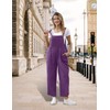 YESNO Women Cotton Overalls Casual Loose Adjustable Straps Bib Pants